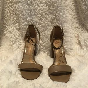 Sam Edelman size 8 nude block heels worn twice